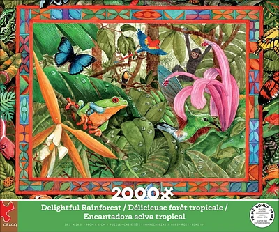Ceaco 2000pc Puzzle "Delightful Rainforest" by Parker Fulton, 2000pc Puzzle