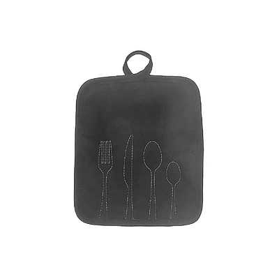 Ustensile Front Cousé Porte-Pot Noir - Ensemble De 6