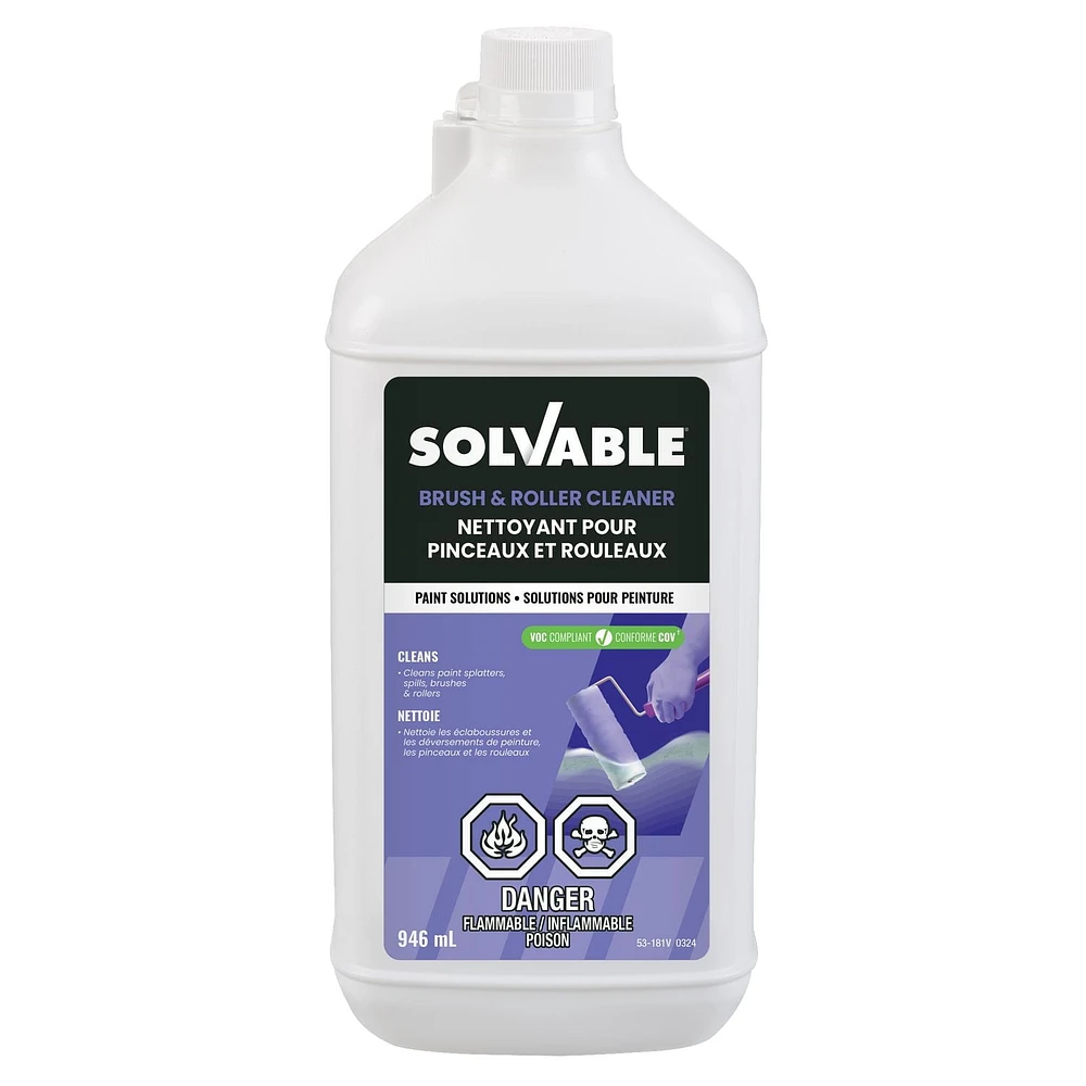 SOLVABLE® - Nettoyant pour pinceaux et rouleaux, 946 mL