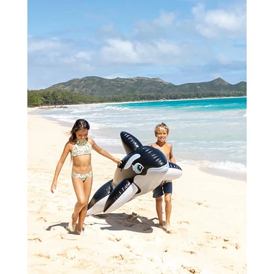 Intex Baleine Ride-On pour Enfants, À partir de 3 ans, Flotteur de Piscine Gonflable avec Poignées Résistantes