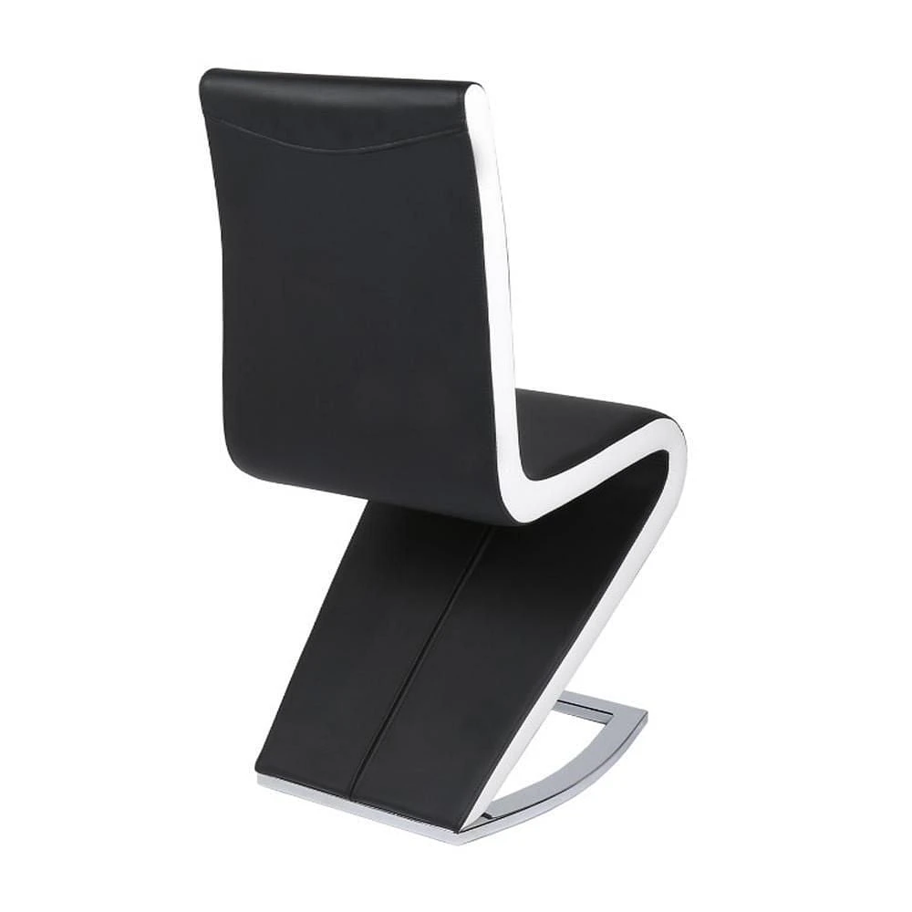 Chaise de salle à manger canadienne Oscar noir et blanc