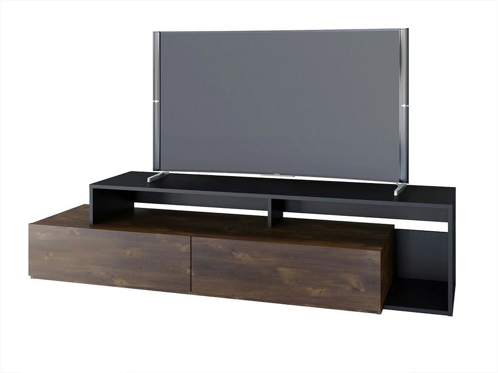 Nexera Paisley 72-inch TV Stand, Truffle And Black