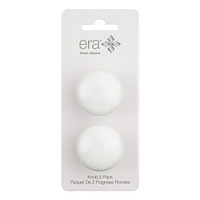 Era Céramique Paquet de 2 Bouton Blanc 1.18 x 1.18 x 1.14 po.