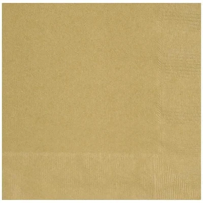 Serviettes de table dorées, 65 ct Mesure 6,5x6,5" une fois plié, 2 épaisseurs