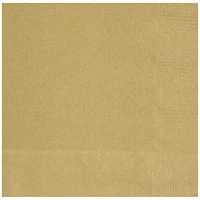 Serviettes de table dorées, 65 ct Mesure 6,5x6,5" une fois plié, 2 épaisseurs