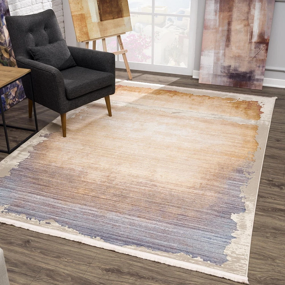 Rug Branch Amalfi Collection Tapis de couloir abstrait moderne
