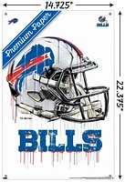 NFL Buffalo Bills - Drip Helmet 20 Wall Poster with Magnetic Frame, 22.375" x 34"