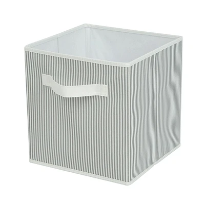 Mainstays Storage Cube Basket Bin - Foldable, great for Nursery, Playroom, Closet, Home Organization, Assembled size:10.5in.Wx10.5in.Dx11in.H; Multiple colours for option.
