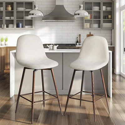 Homycasa Contemporary Set of 2 Barstool Swivel Counter Stools