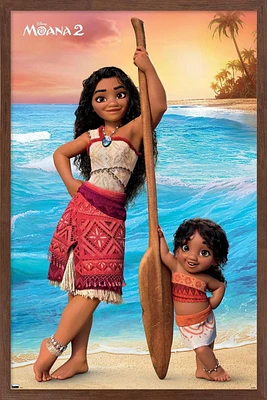 Disney Moana 2 - Moana and Simea Wall Poster, 22.375" x 34" Framed