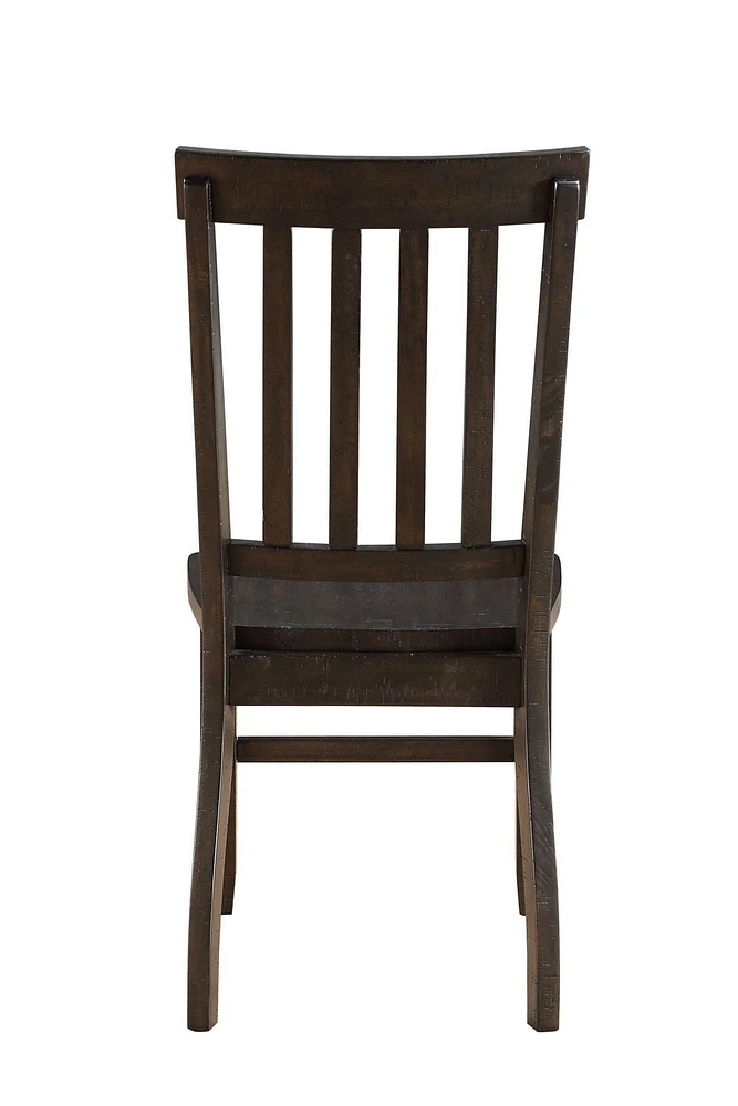 ACME Maisha Side Chair (Set-2) in Rustic Walnut