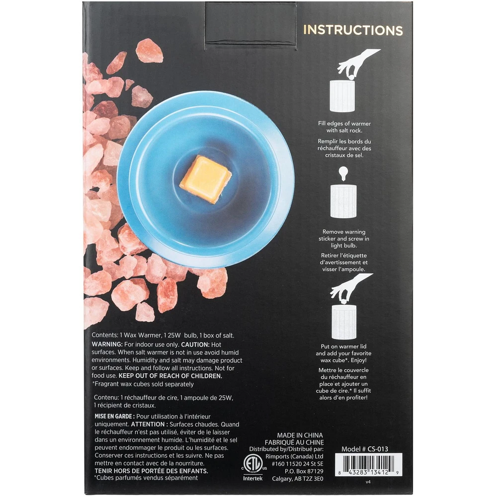 ScentSationals Réchauffeur de cire au sel de l’Himalaya - Kapelo Ampoule de 25 watts