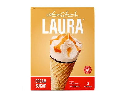 Cornet Laura Secord au sucre à la crème 3x120ml Cornet Laura Secord au sucre à al crème