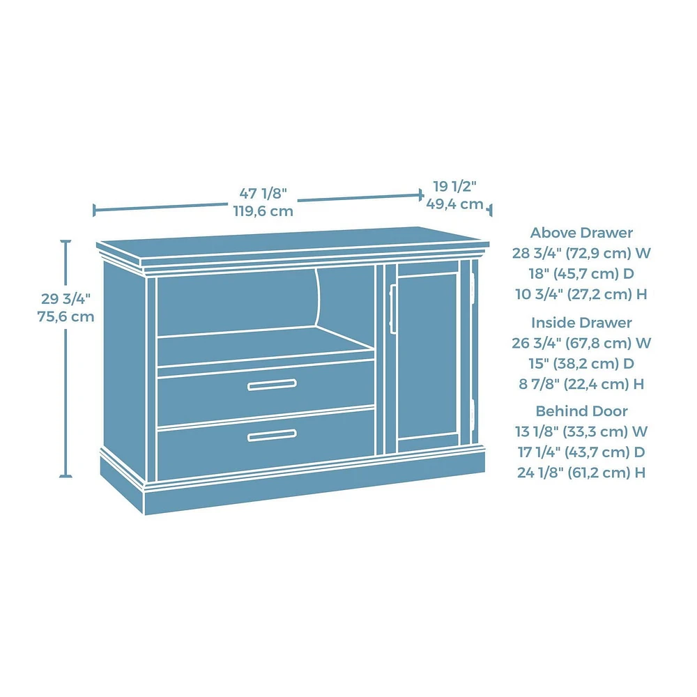 Sauder® Collection Mason Peak™ Crédence, Finition Prime Oak™, 427836