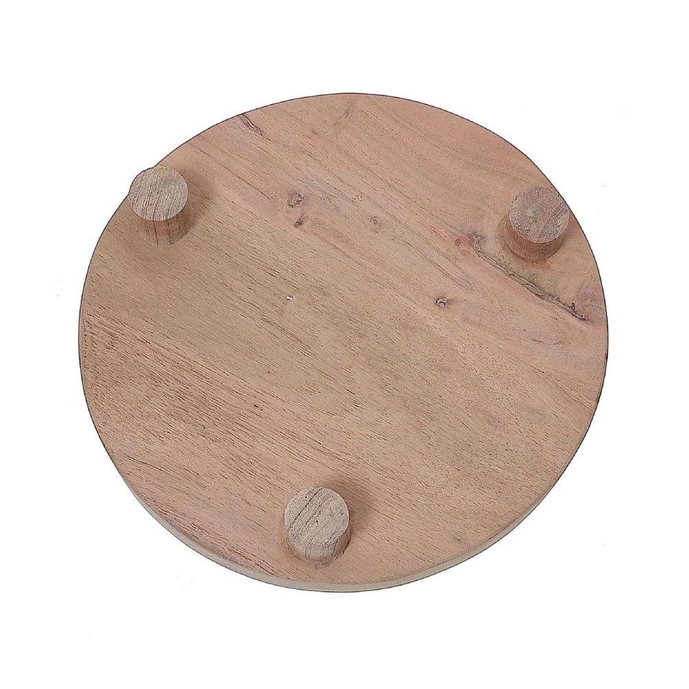 Acacia Wooden Round Table Riser Medium
