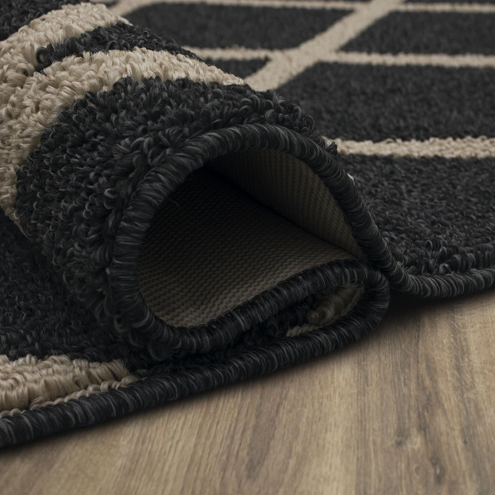 Mohawk Home - Tapis touffeté en polyester à motif de losanges, praline/havane