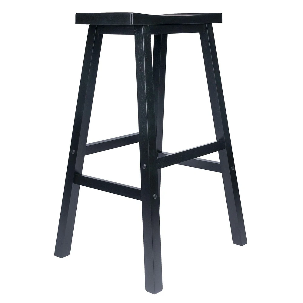 Winsome Satori Saddle Seat Bar Stool, Black