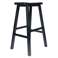 Winsome Satori Saddle Seat Bar Stool, Black
