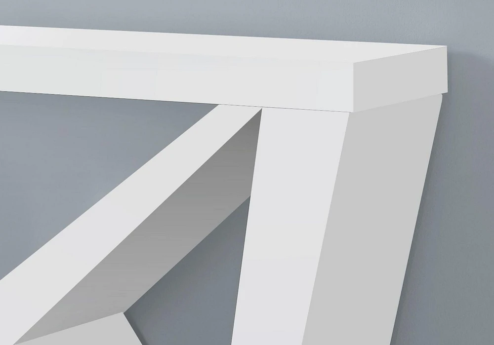 Monarch Specialties Table D'appoint, Console, Entrée, Étroit, Sofa, Salon, Chambre À Coucher, Stratifié, Blanc, Contemporain, Moderne