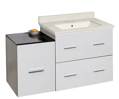 Imaginations Américaines pouces W Vanity Set Blanc