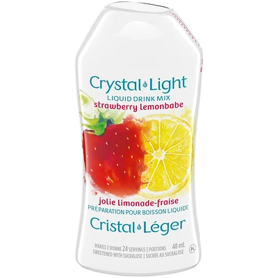 Crystal Light Strawberry Lemonbabe Liquid Drink Mix, 48 mL Bottle, 48mL