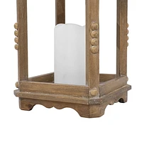 Hometrends Lanterne en bois 14.5pouces High 6.9 x 6.9 x 15.2 pouces