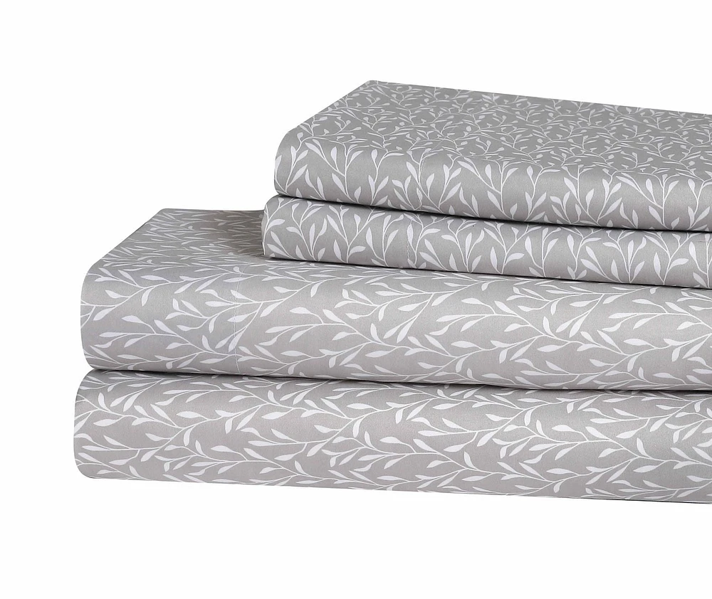 Ensemble de draps en microfibre imprimé 4 pièces