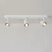 Dale 3-Light Matte White Plug-in Track Lighting