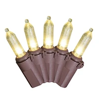 Guirlande lumineuse d’extérieur à LED blanc chaud Mainstays, 100 ampoules, avec câble marron Guirlande de lumières