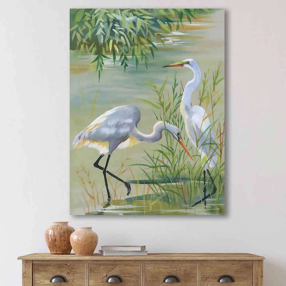 Designart Oiseaux Héron I Art mural sur toile