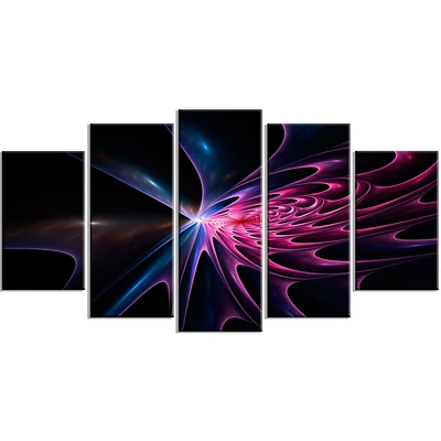 Design Art Lumière Bleue Fractal Dans Noir Art Sur Toile