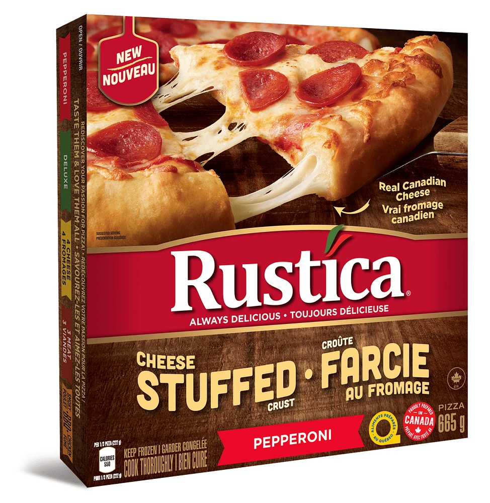 Rustica Stuffed Crust Pepperoni Pizza, RUSTICA STUFFED CRUST PEPPERONI PIZZA