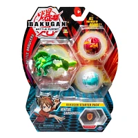Bakugan, Starter Pack 3 personnages, Ventus Garganoid, Créatures transformables à collectionner, à partir de 6 ans