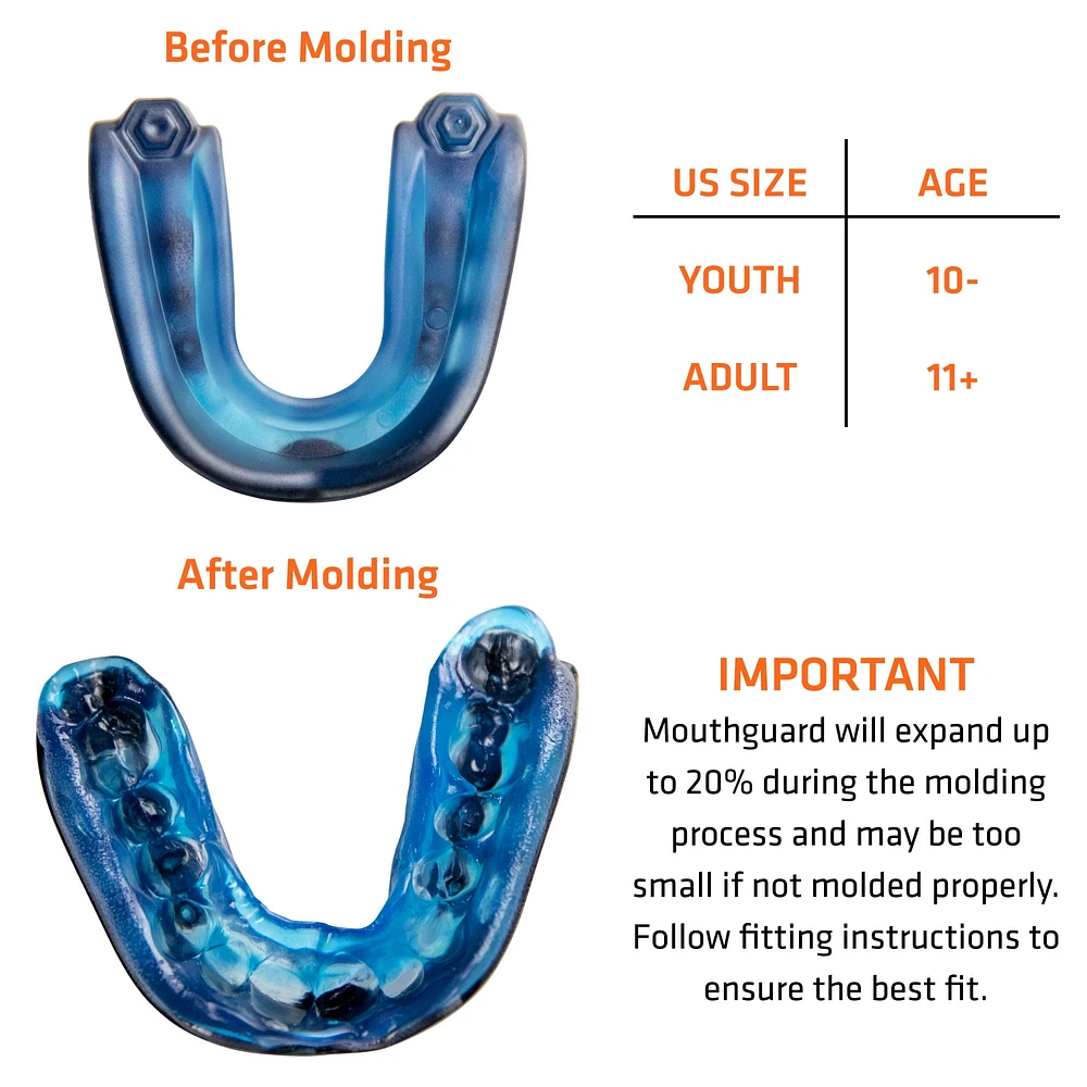 Shock Doctor Gel Max Convertible Protege Bruccal Bleu Youth
