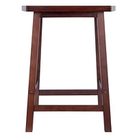 Tabouret de comptoir Katashi 24 po en forme d'éventail fini noyer
