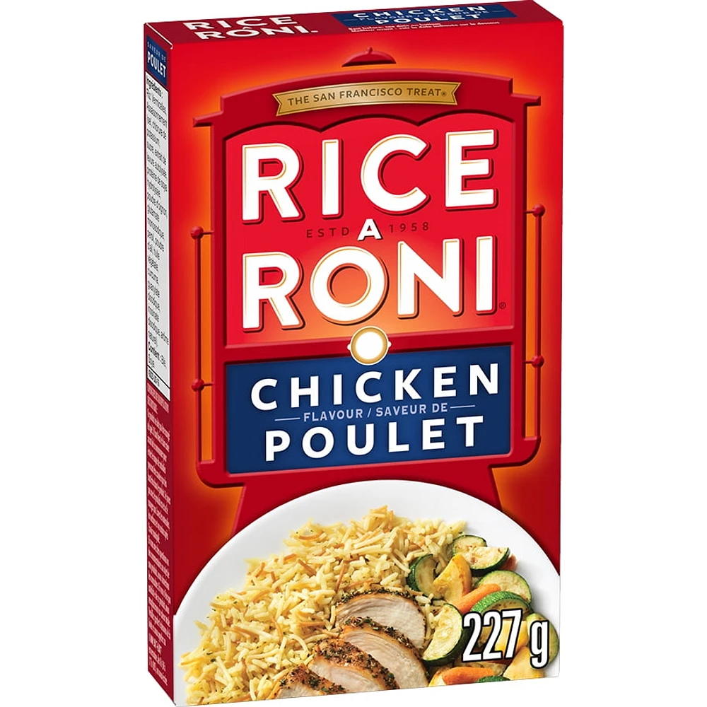 Rice-A-Roni Riz et vermicelle avec bouillon de poulet et assaisonnements Saveur de Poulet 227g