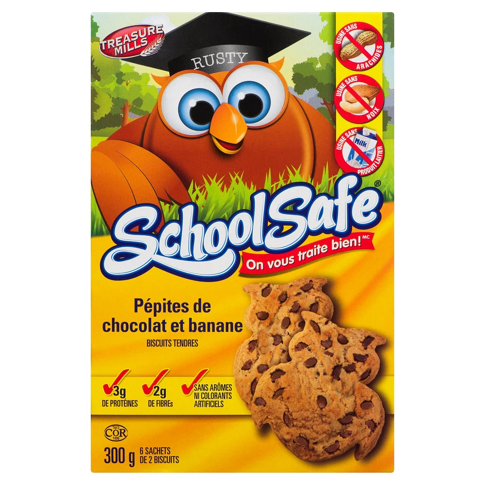 School Safe Banana Chocolate Chip Soft Baked Cookies