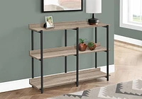 Monarch Specialties Table D'appoint, Console, Entrée, Étroit, Sofa, Salon, Chambre À Coucher, Métal, Stratifié, Brun, Noir, Contemporain, Moderne
