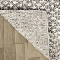 Rug Branch Jules Moroccan Indoor Area Rug, Grey Beige, Geometric - Living Room, Bedroom, Dining Room, and Kitchen