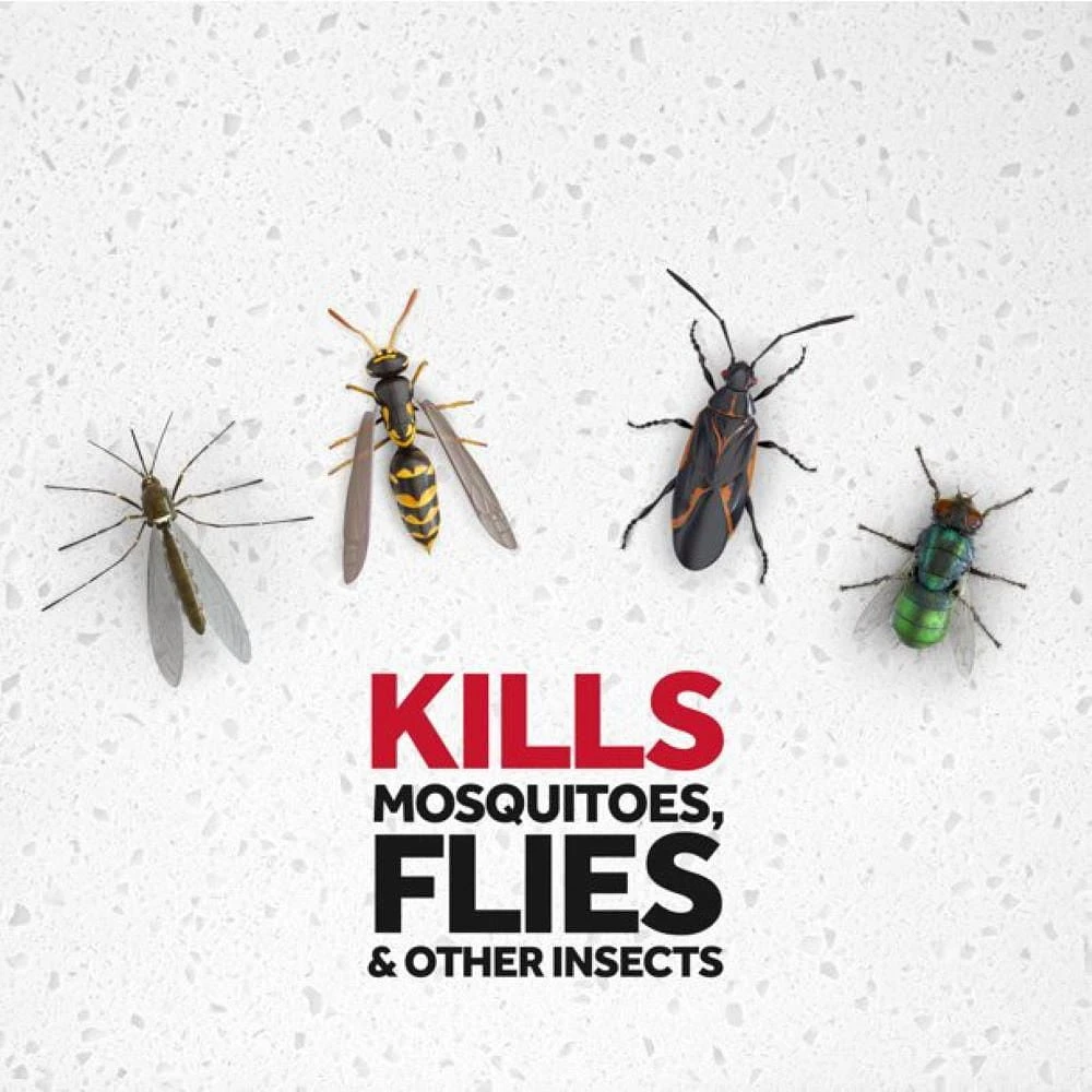 Insecticide Raid contre les moustiques et les mouches, tue les insectes en question au contact, pour utilisation à l’intérieur et à l’extérieur 350g