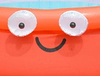 Bluescape Piscine de crabe rouge avec yeux googly et griffes 3D, 6 pi, pour les 3 ans et plus Assemblage rapide