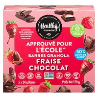 Barre granola Healthy Crunch Chocolat fraise School approuvée® (sans allergènes, sans gluten, végétalien, sans produits laitiers, sans noix, sans arachides) Barres granola au chocolat et aux fraises (120 g)