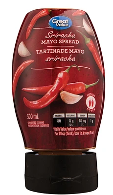 Great Value Sriracha Mayo Spread, 300 mL