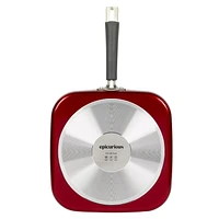 12" Epicurious Aluminium Carré Griddle Rouge