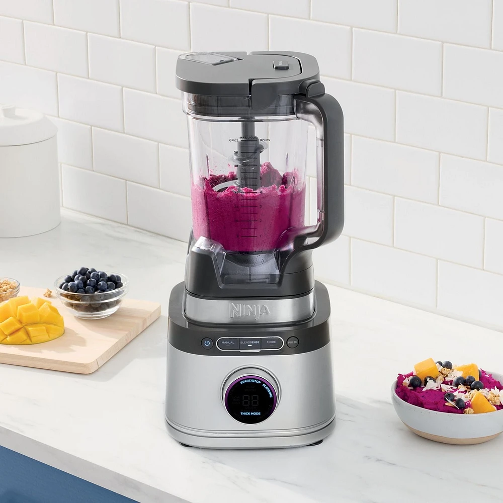 Mélangeur et robot culinaire électrique Ninja Detect avec technologie BlendSense, argenté, TB400C Système de cuisine