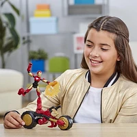 Marvel Bend and Flex, Flex Rider Iron Man figurine articulée flexible de 15 cm avec moto 2 en 1, pour enfants à partir de 4 ans
