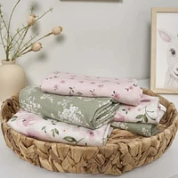 Modern Moments by Gerber Lot de 5 couvertures en flanelle pour bébé Taille 30" x 30"