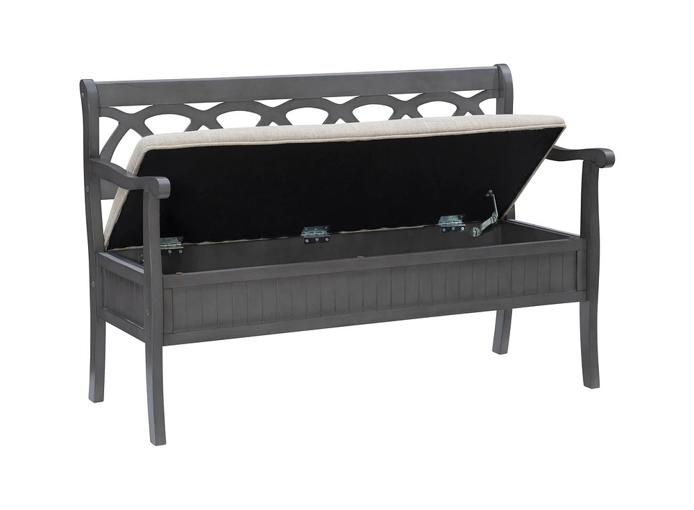 Harland Storage Bench, Grey