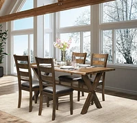 Topline Home Furnishings Rustic Wooden Side Chairs