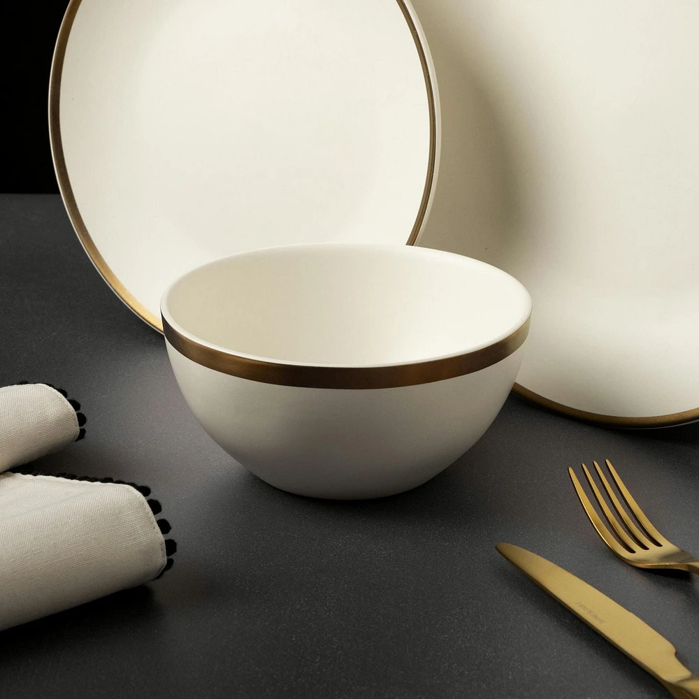 Bol en grès Thyme & Table, collection Everest, blanc Bol